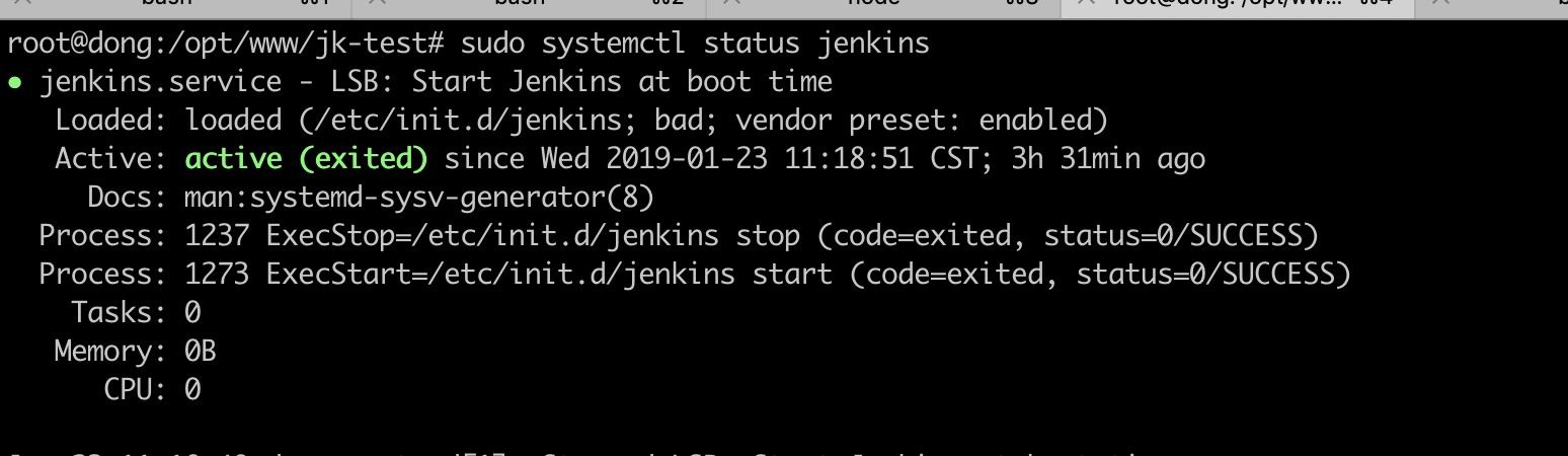 jenkins status